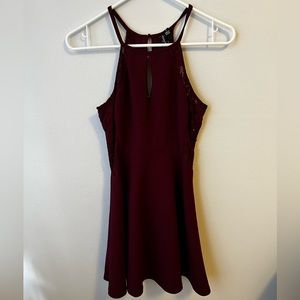 Deep Red Skater Dress